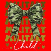 Camouflage Military Child Coquette Bow Camo Santa Hat thumb 1