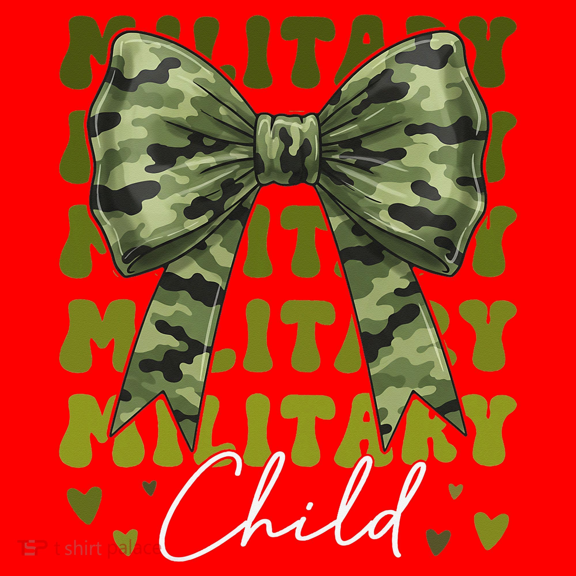 Camouflage Military Child Coquette Bow Camo Santa Hat