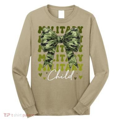 Camouflage Military Child Coquette Bow Camo Long Sleeve Shirt