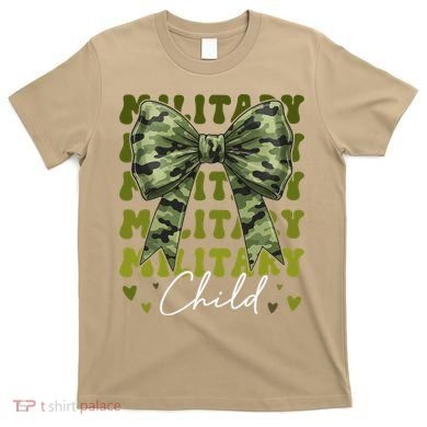 Camouflage Military Child Coquette Bow Camo T-Shirt