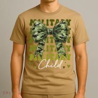 Camouflage Military Child Coquette Bow Camo T-Shirt thumb 3