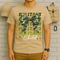 Camouflage Military Child Coquette Bow Camo T-Shirt thumb 6