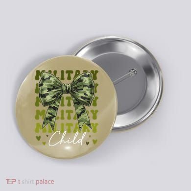 Camouflage Military Child Coquette Bow Camo Button