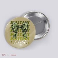 Camouflage Military Child Coquette Bow Camo Button thumb 0