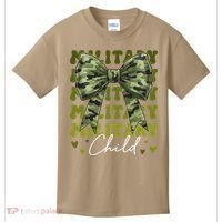 Camouflage Military Child Coquette Bow Camo Kids T-Shirt thumb 0