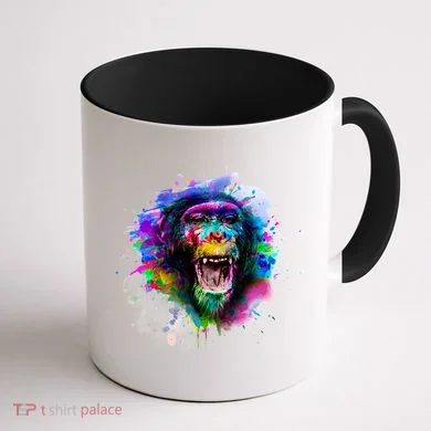 Colorful Monkey Coffee Mug back