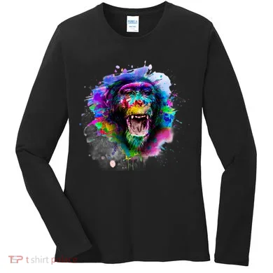 Colorful Monkey Women's Long Sleeve Shirt