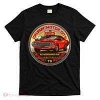 Cruisin Motor City Detroit To Pontiac Muscle Car Emblem T-Shirt thumb 0