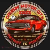 Cruisin Motor City Detroit To Pontiac Muscle Car Emblem Women's Tank Top thumb 5