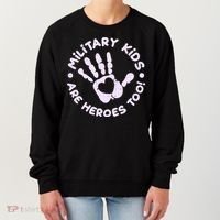 Cute Military Children Are Heroes Too Women's Sweatshirt thumb 0