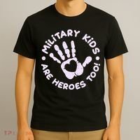 Cute Military Children Are Heroes Too T-Shirt thumb 3