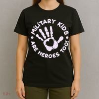 Cute Military Children Are Heroes Too T-Shirt thumb 4