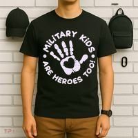 Cute Military Children Are Heroes Too T-Shirt thumb 6