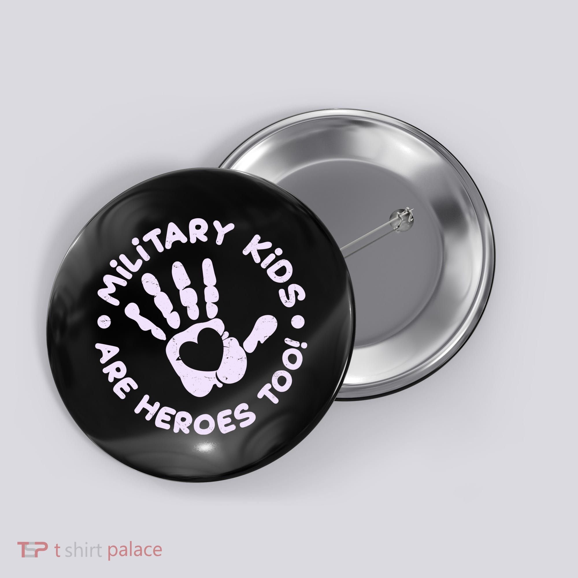 Cute Military Children Are Heroes Too Button
