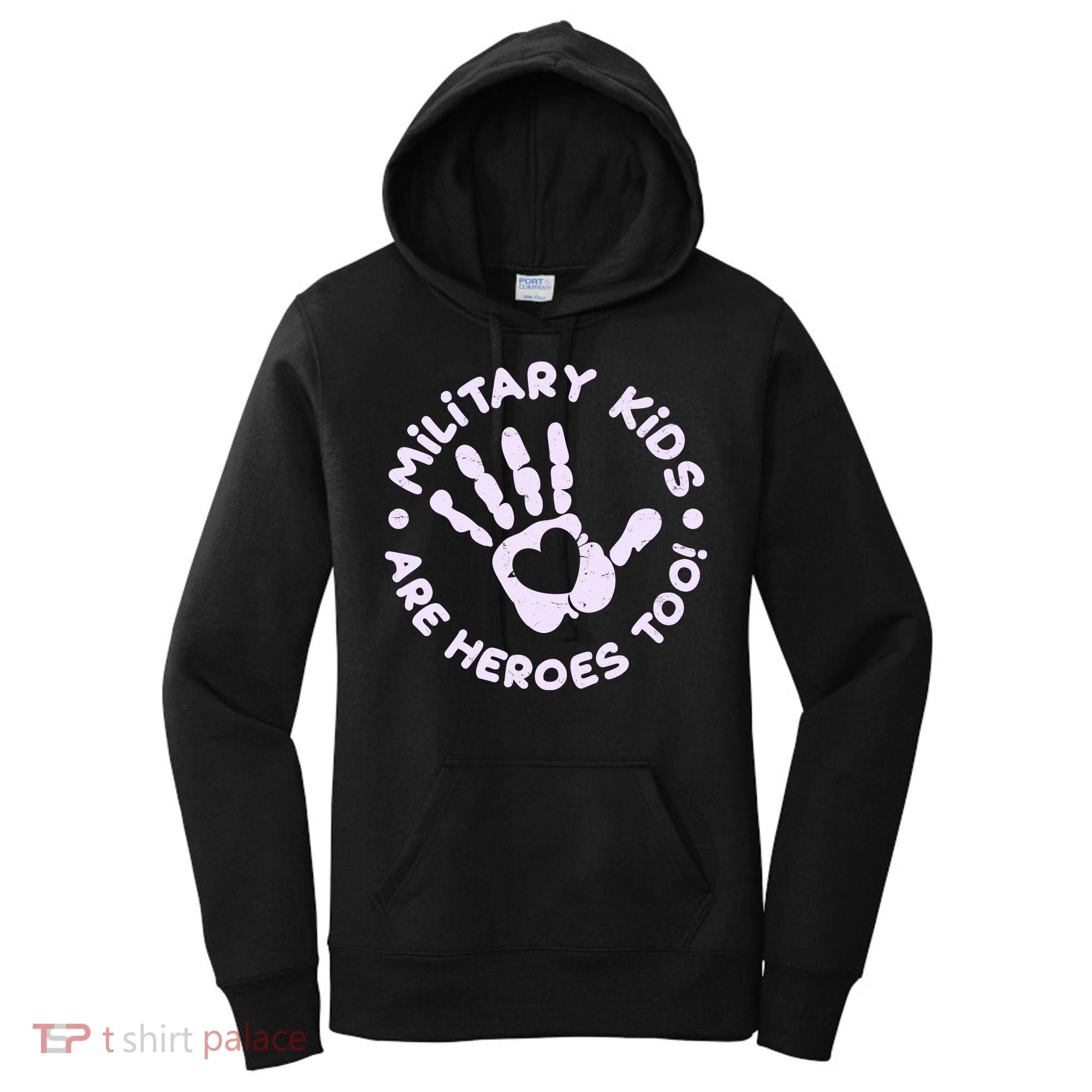 Cute Military Children Are Heroes Too Women's Hoodie