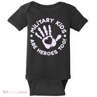 Cute Military Children Are Heroes Too Baby Bodysuit thumb 0