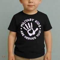 Cute Military Children Are Heroes Too Toddler T-Shirt thumb 2