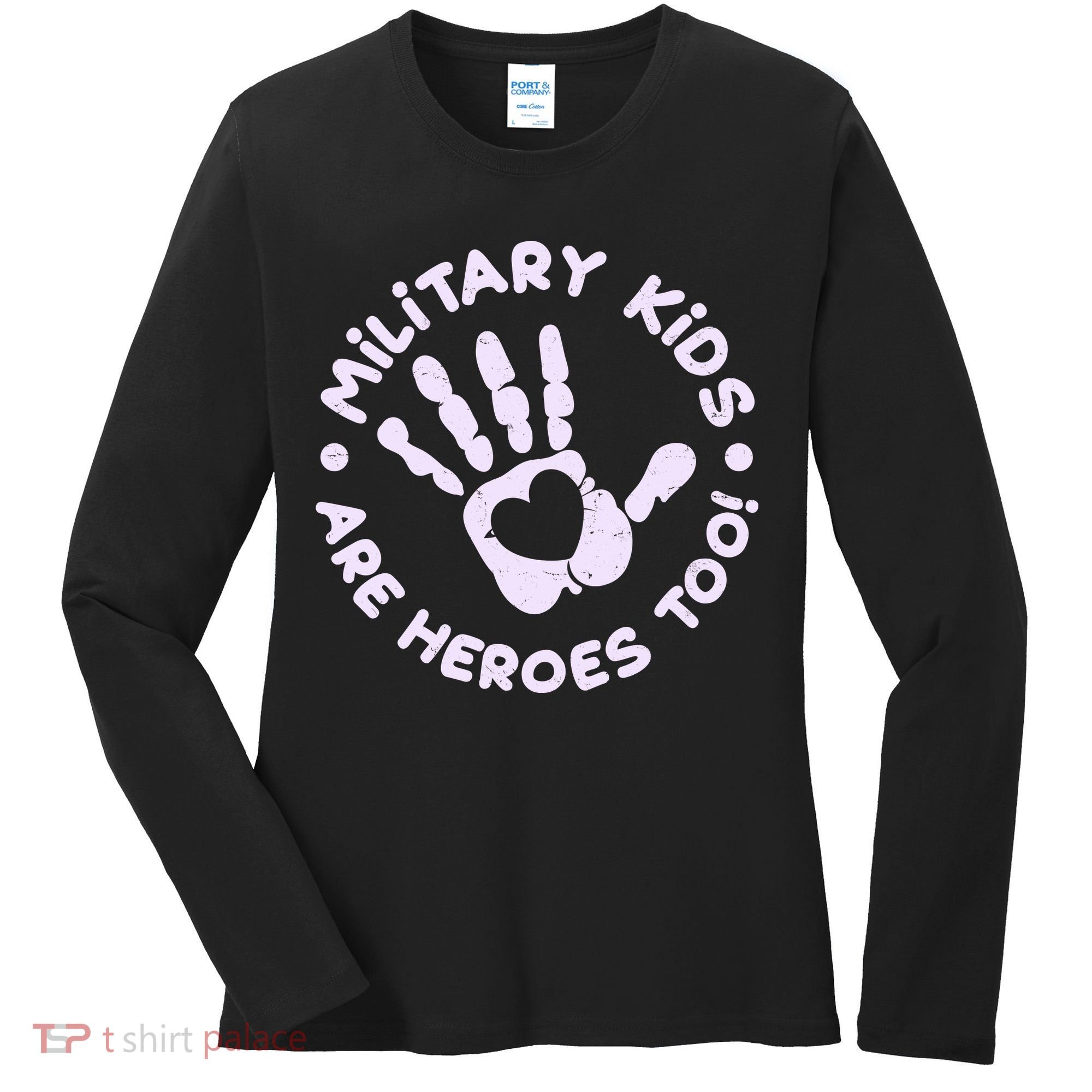Cute Military Children Are Heroes Too Women's Long Sleeve Shirt