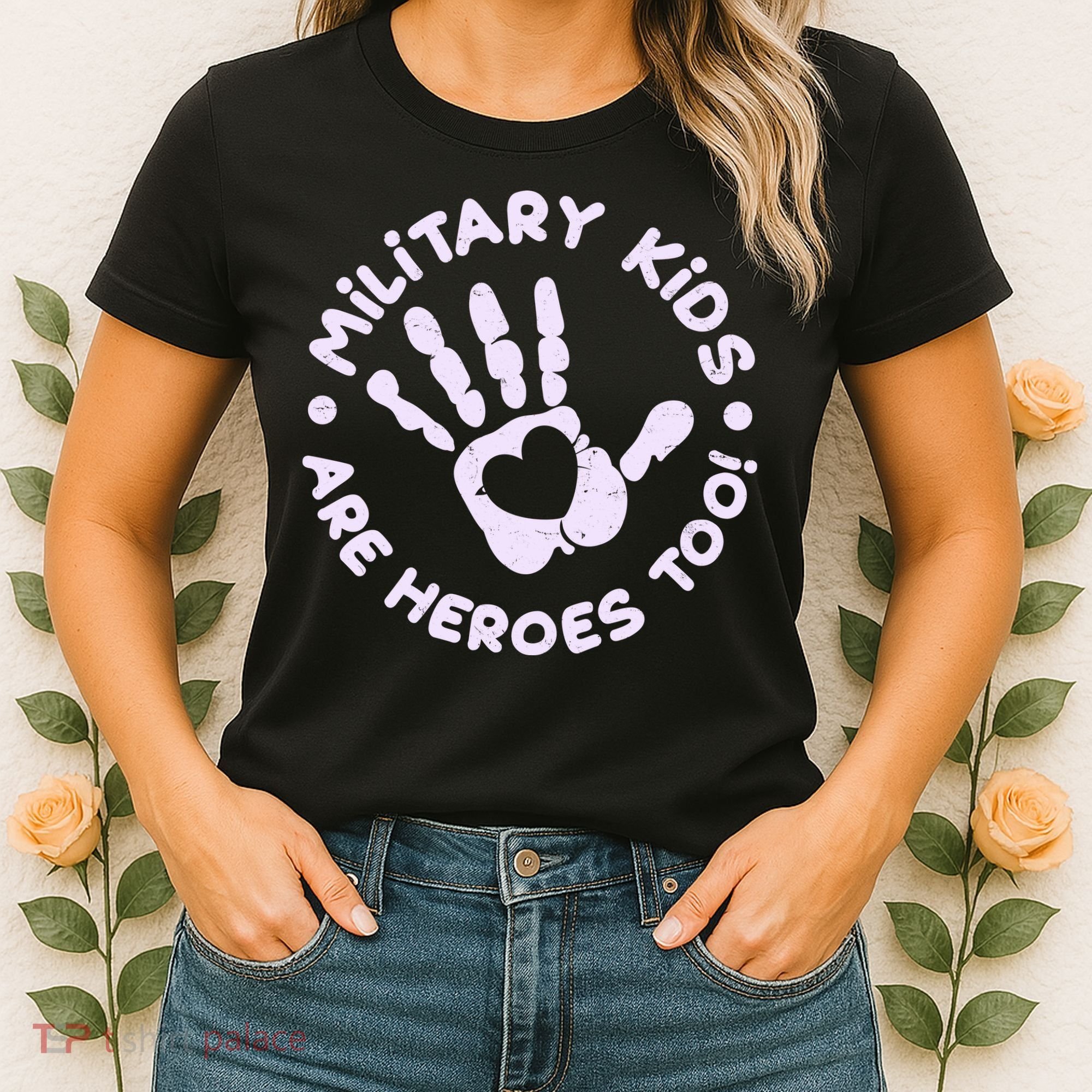 Cute Military Children Are Heroes Too Women's T-Shirt