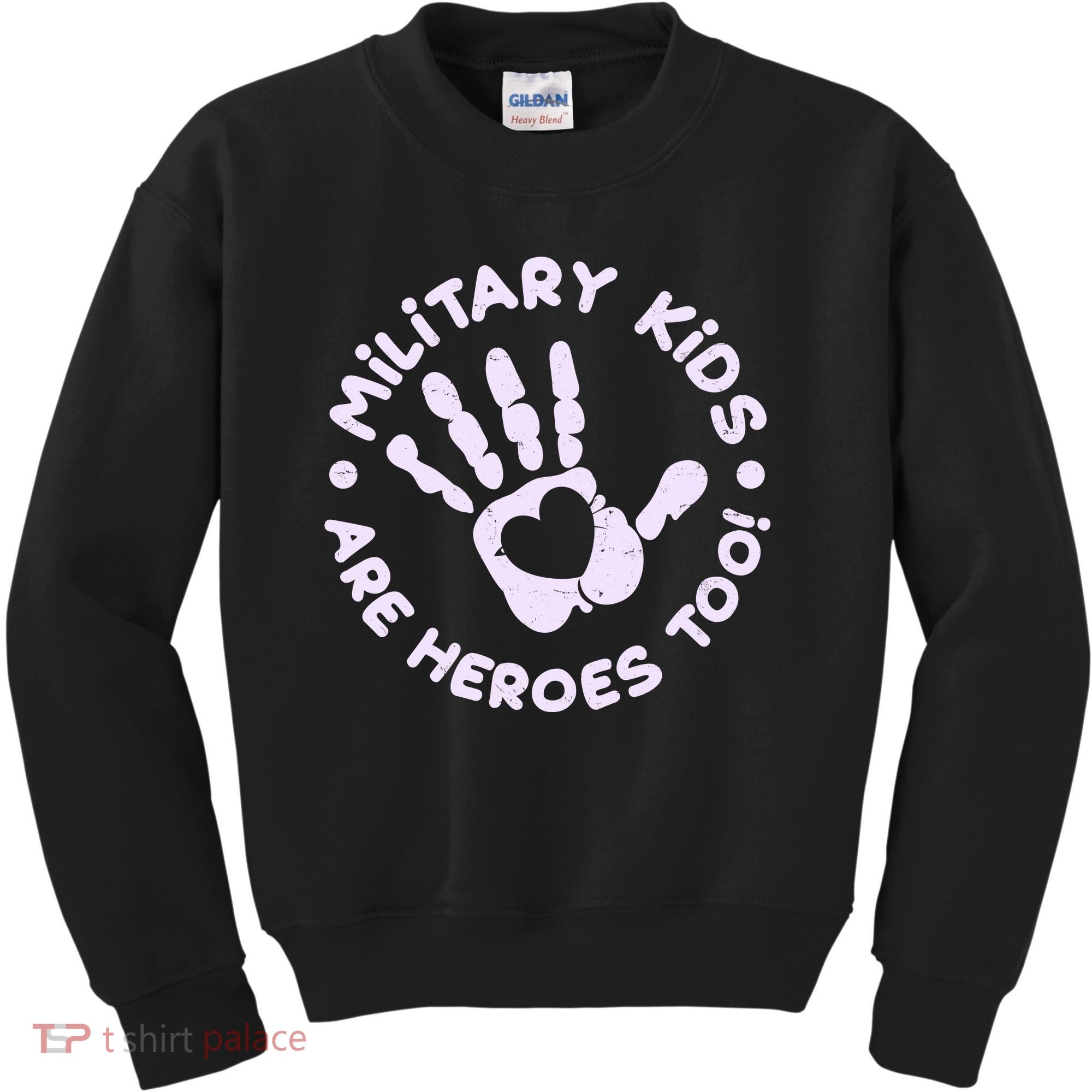 Cute Military Children Are Heroes Too Kids Sweatshirt