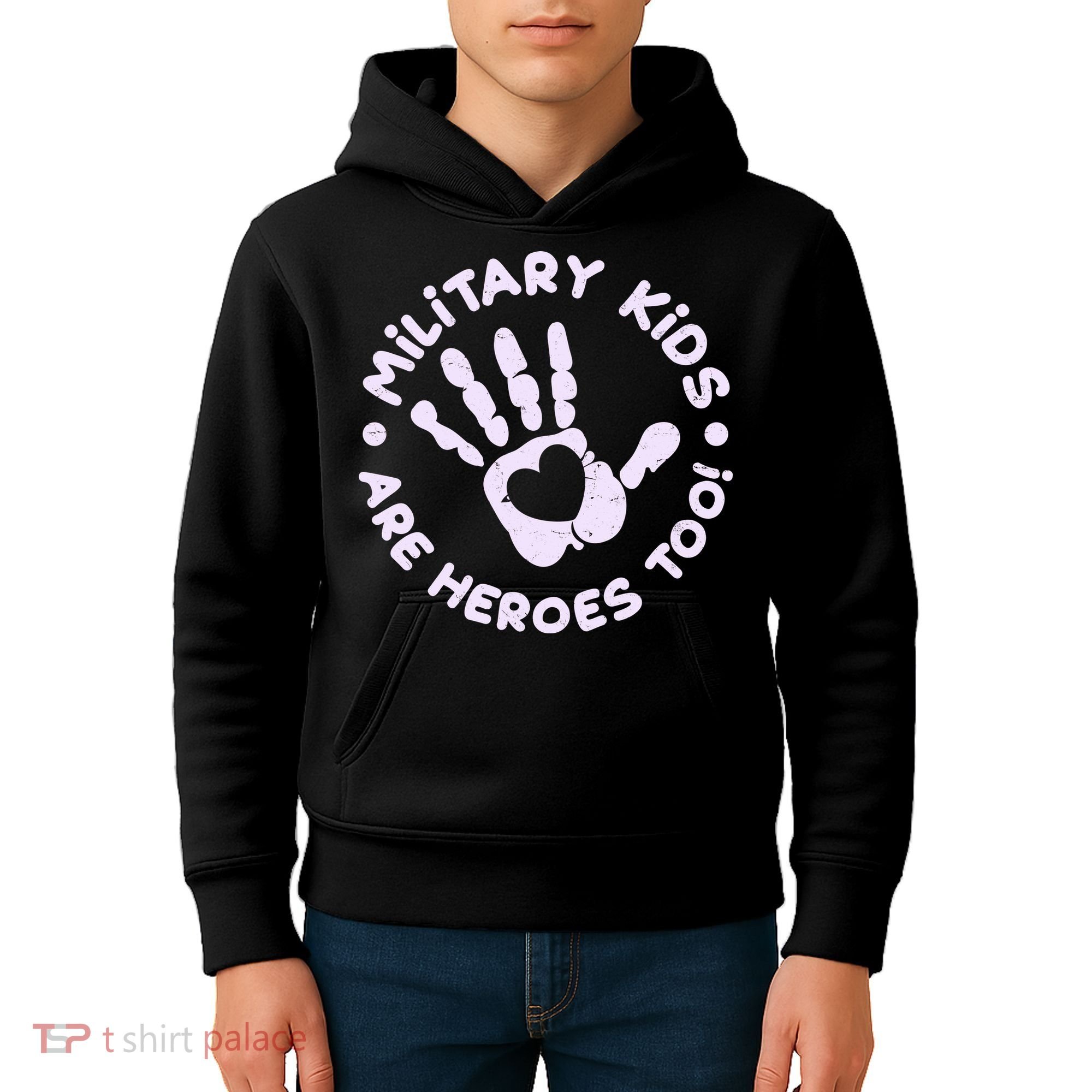 Cute Military Children Are Heroes Too Kids Hoodie