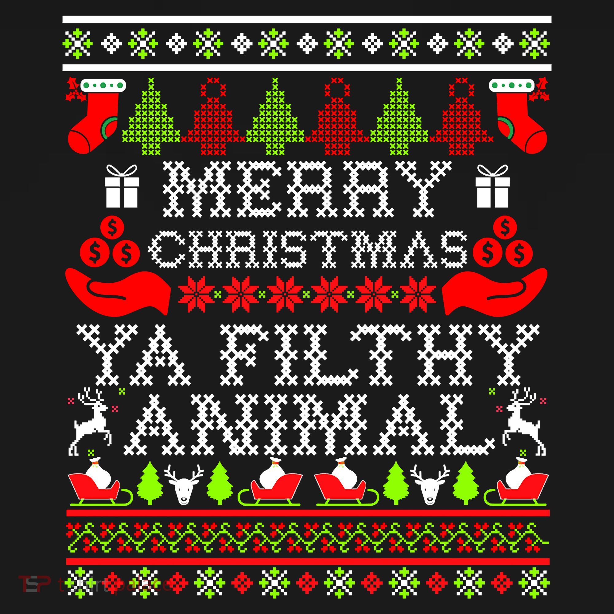 Christmas - Merry Christmas Ya Filthy Animal Women's Tank Top