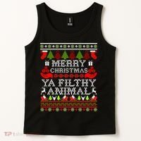Christmas - Merry Christmas Ya Filthy Animal Tank Top thumb 2