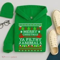 Christmas - Merry Christmas Ya Filthy Animal Hoodie thumb 4