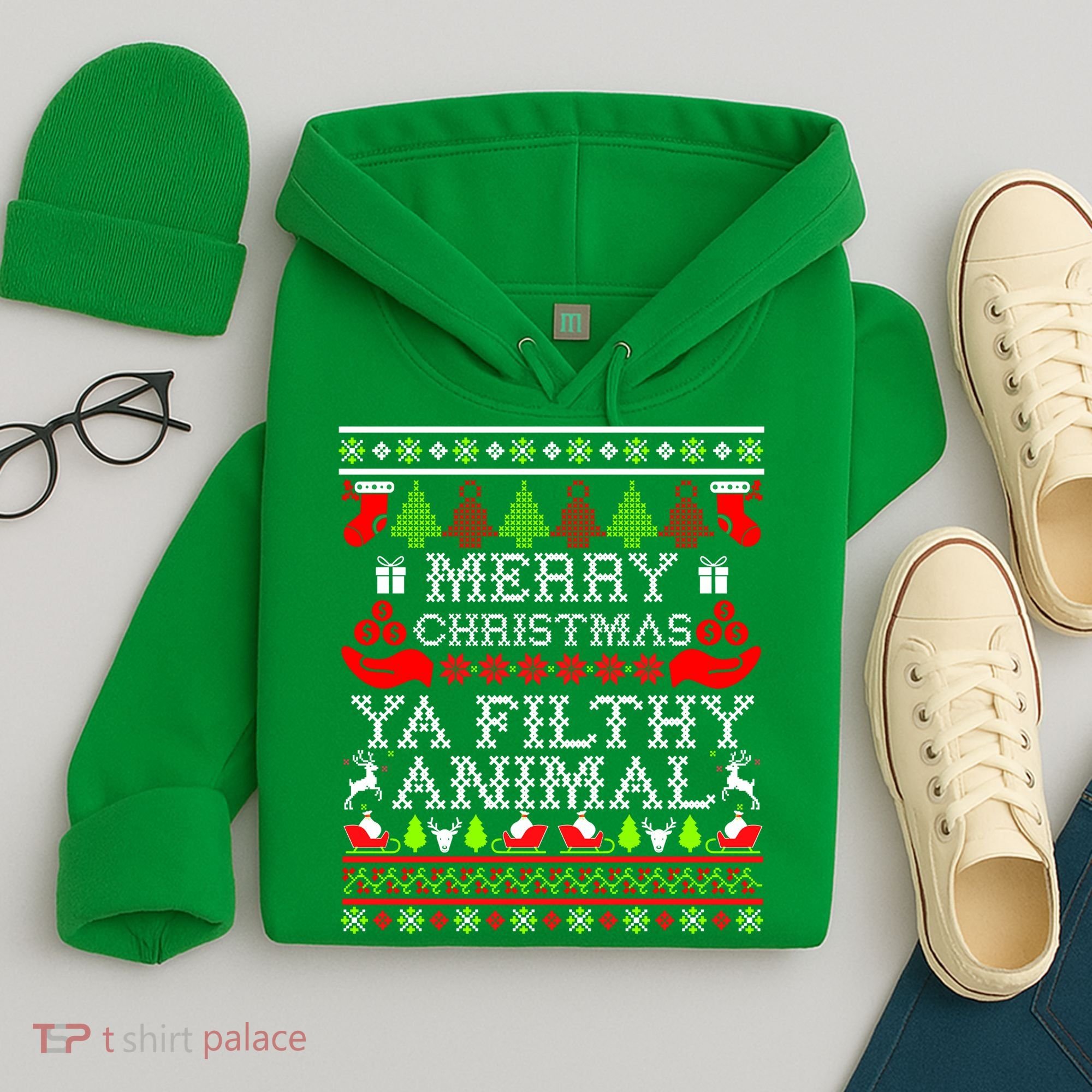 Christmas - Merry Christmas Ya Filthy Animal Hoodie