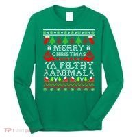 Christmas - Merry Christmas Ya Filthy Animal Long Sleeve Shirt thumb 0