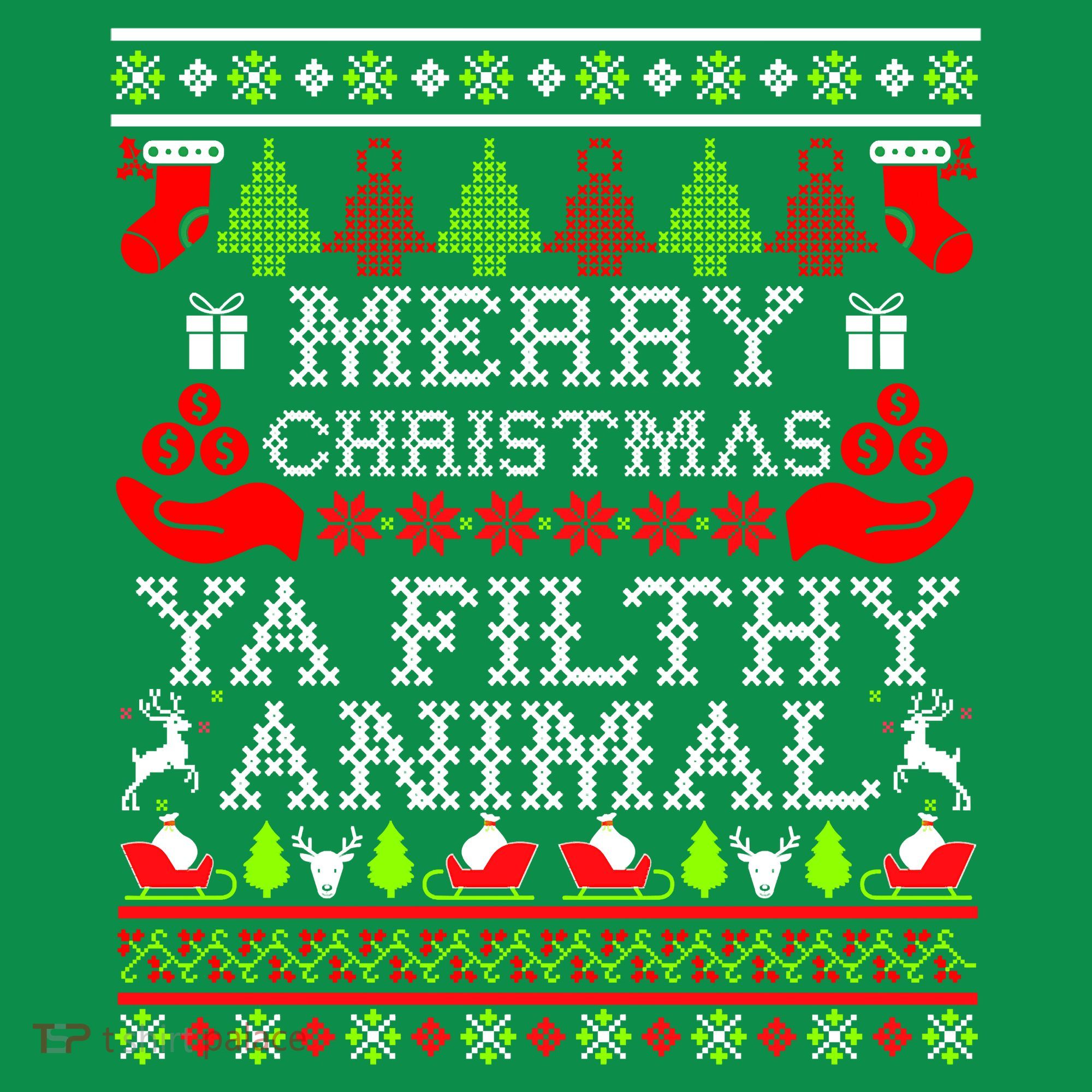 Christmas - Merry Christmas Ya Filthy Animal Mousepad