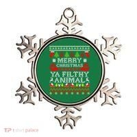 Christmas - Merry Christmas Ya Filthy Animal Ornament thumb 0