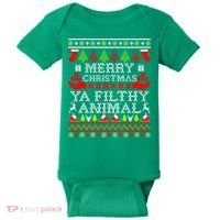 Christmas - Merry Christmas Ya Filthy Animal Baby Bodysuit thumb 0