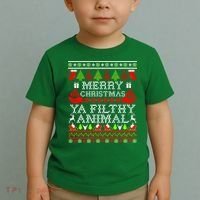 Christmas - Merry Christmas Ya Filthy Animal Toddler T-Shirt thumb 2
