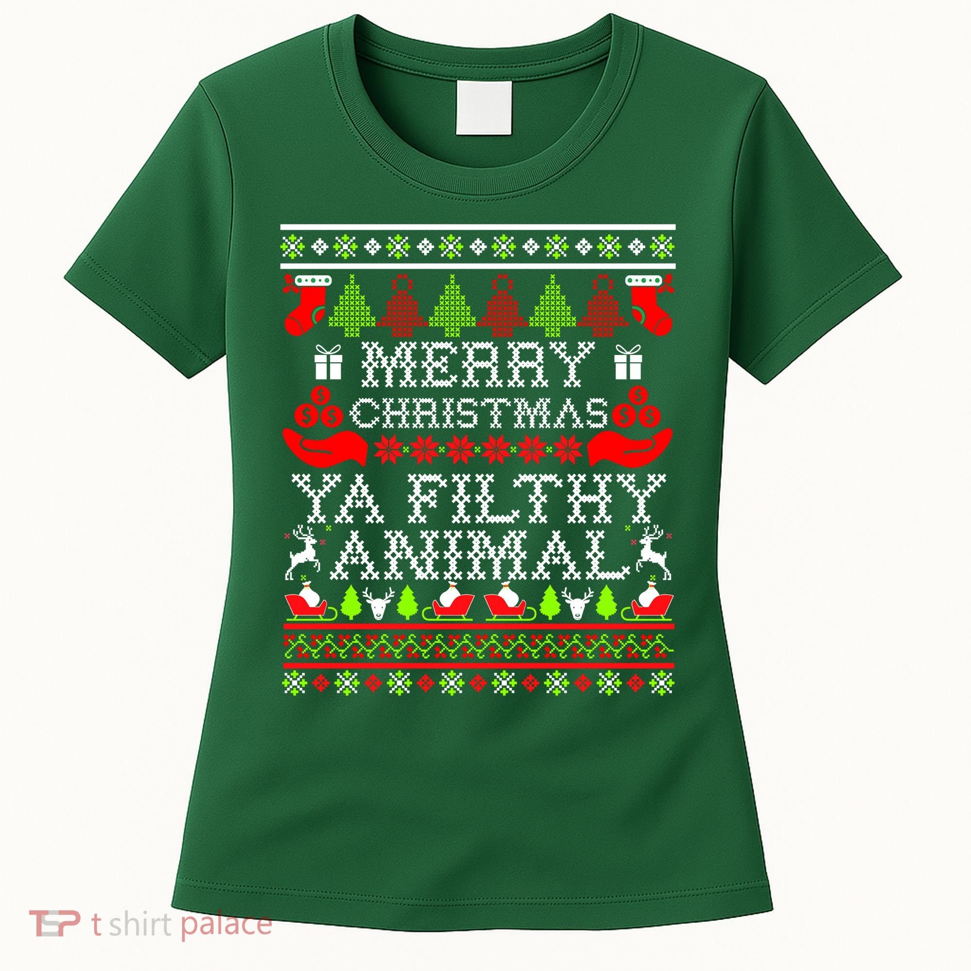 Christmas - Merry Christmas Ya Filthy Animal Women's T-Shirt