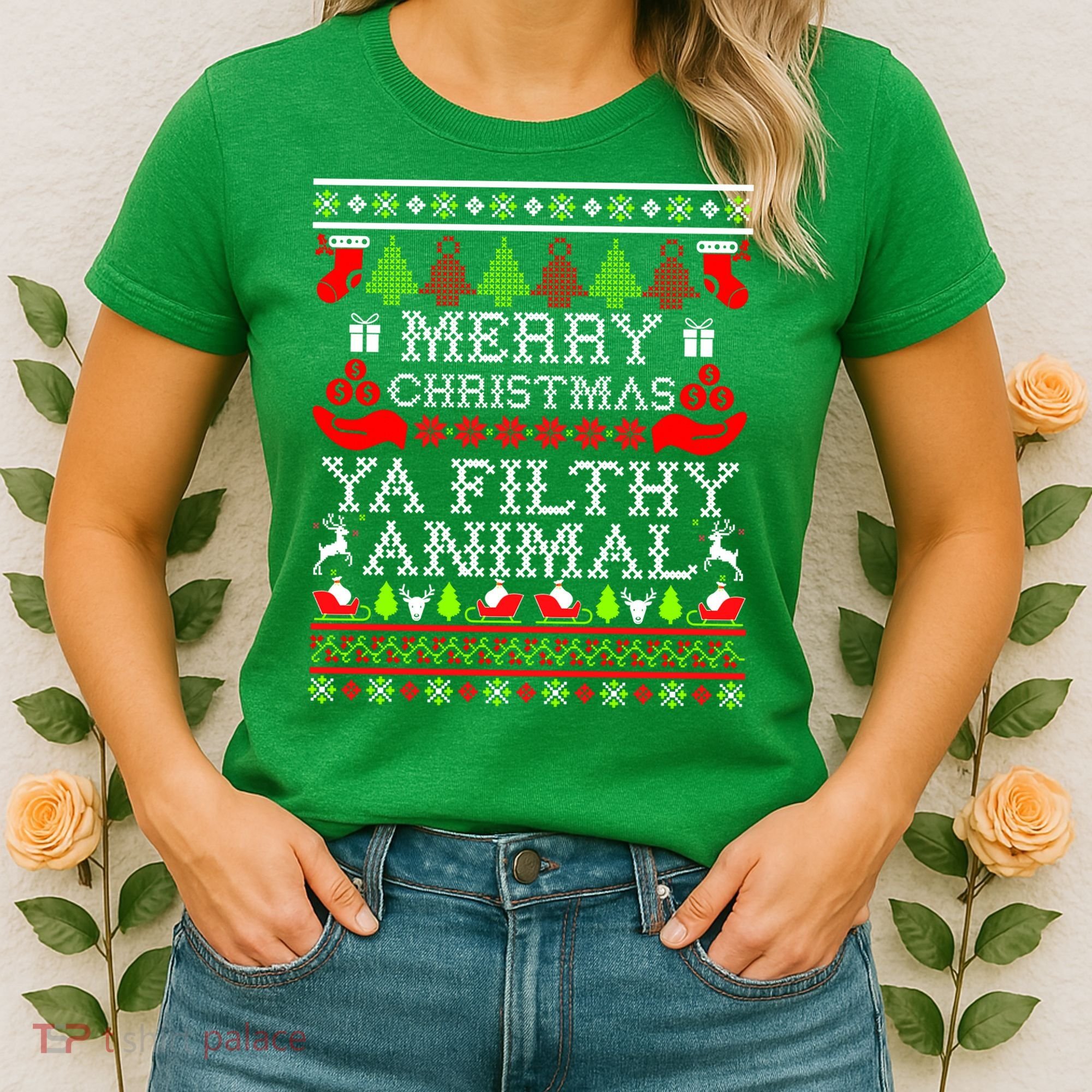 Christmas - Merry Christmas Ya Filthy Animal Women's T-Shirt