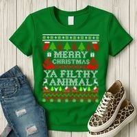 Christmas - Merry Christmas Ya Filthy Animal Women's T-Shirt thumb 3