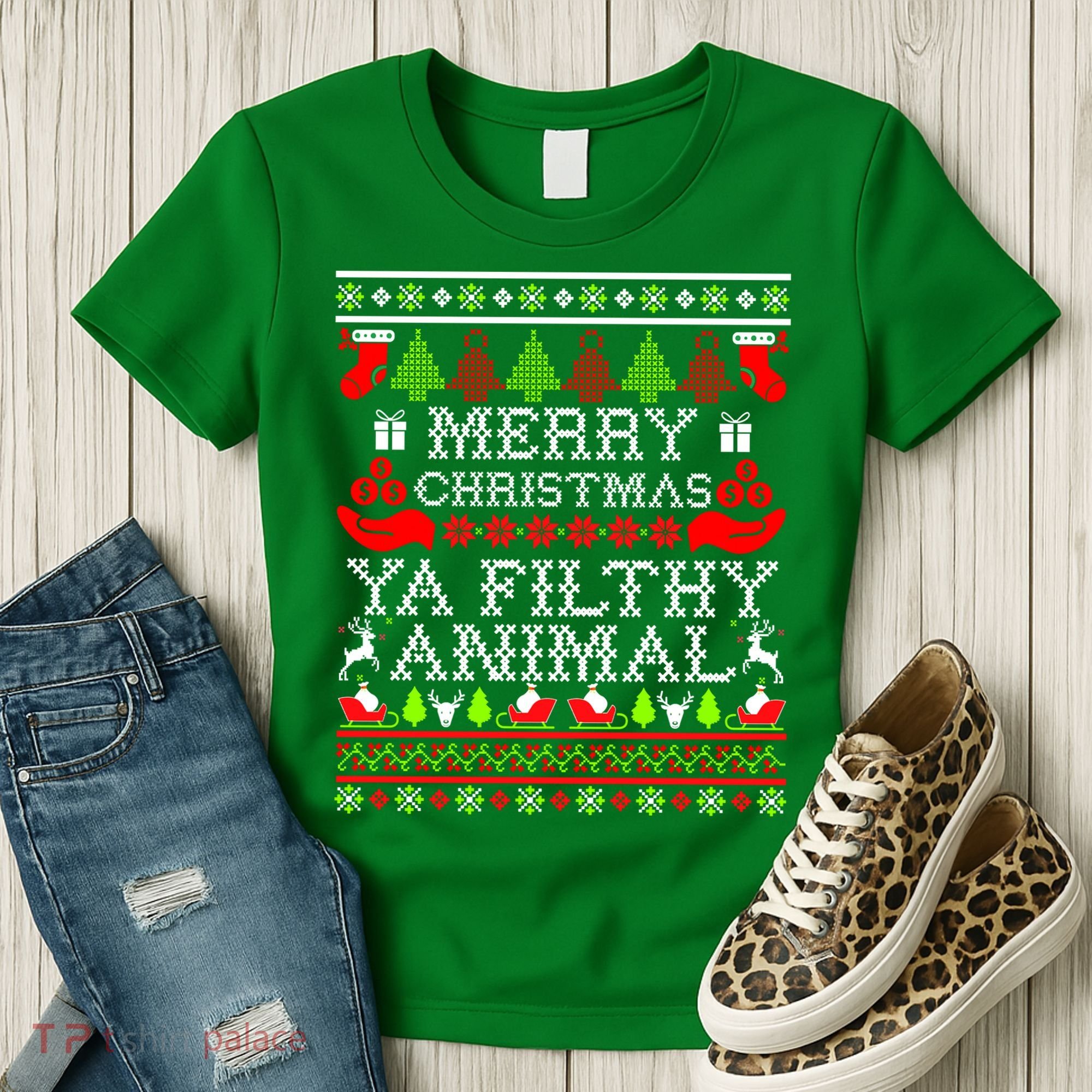 Christmas - Merry Christmas Ya Filthy Animal Women's T-Shirt