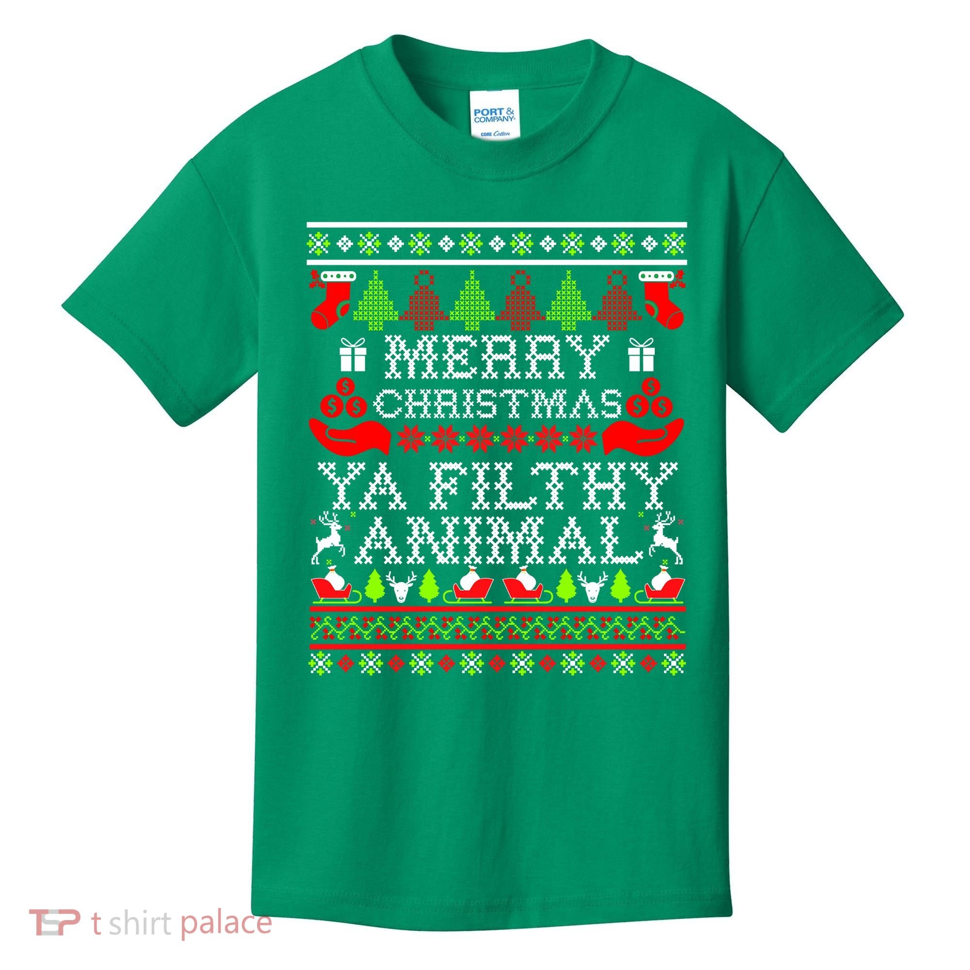Christmas - Merry Christmas Ya Filthy Animal Kids T-Shirt