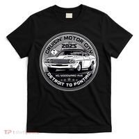 Cruisin Motor City Detroit To Pontiac Muscle Car Silver Emblem T-Shirt thumb 0