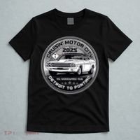 Cruisin Motor City Detroit To Pontiac Muscle Car Silver Emblem T-Shirt thumb 5