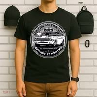 Cruisin Motor City Detroit To Pontiac Muscle Car Silver Emblem T-Shirt thumb 6