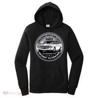 Cruisin Motor City Detroit To Pontiac Muscle Car Silver Emblem Women's Hoodie thumb 0