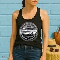 Cruisin Motor City Detroit To Pontiac Muscle Car Silver Emblem Women's Tank Top thumb 2