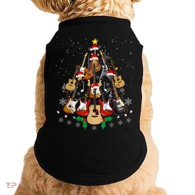 Christmas Musician Christmas Guitar Tree Doggie Tank