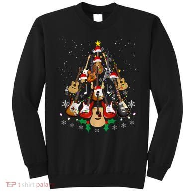 Christmas Musician Christmas Guitar Tree Sweatshirt