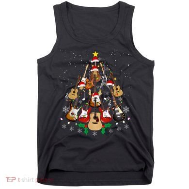 Christmas Musician Christmas Guitar Tree Tank Top