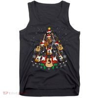 Christmas Musician Christmas Guitar Tree Tank Top thumb 0