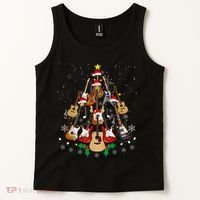 Christmas Musician Christmas Guitar Tree Tank Top thumb 2