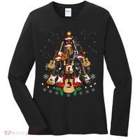 Christmas Musician Christmas Guitar Tree Women's Long Sleeve Shirt thumb 0